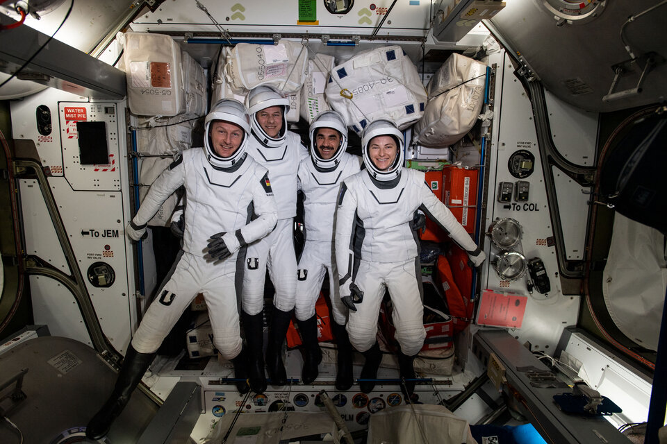 ESA astronaut Matthias Maurer and NASA astronauts Raja Chari, Thomas Marshburn and Kayla Barron