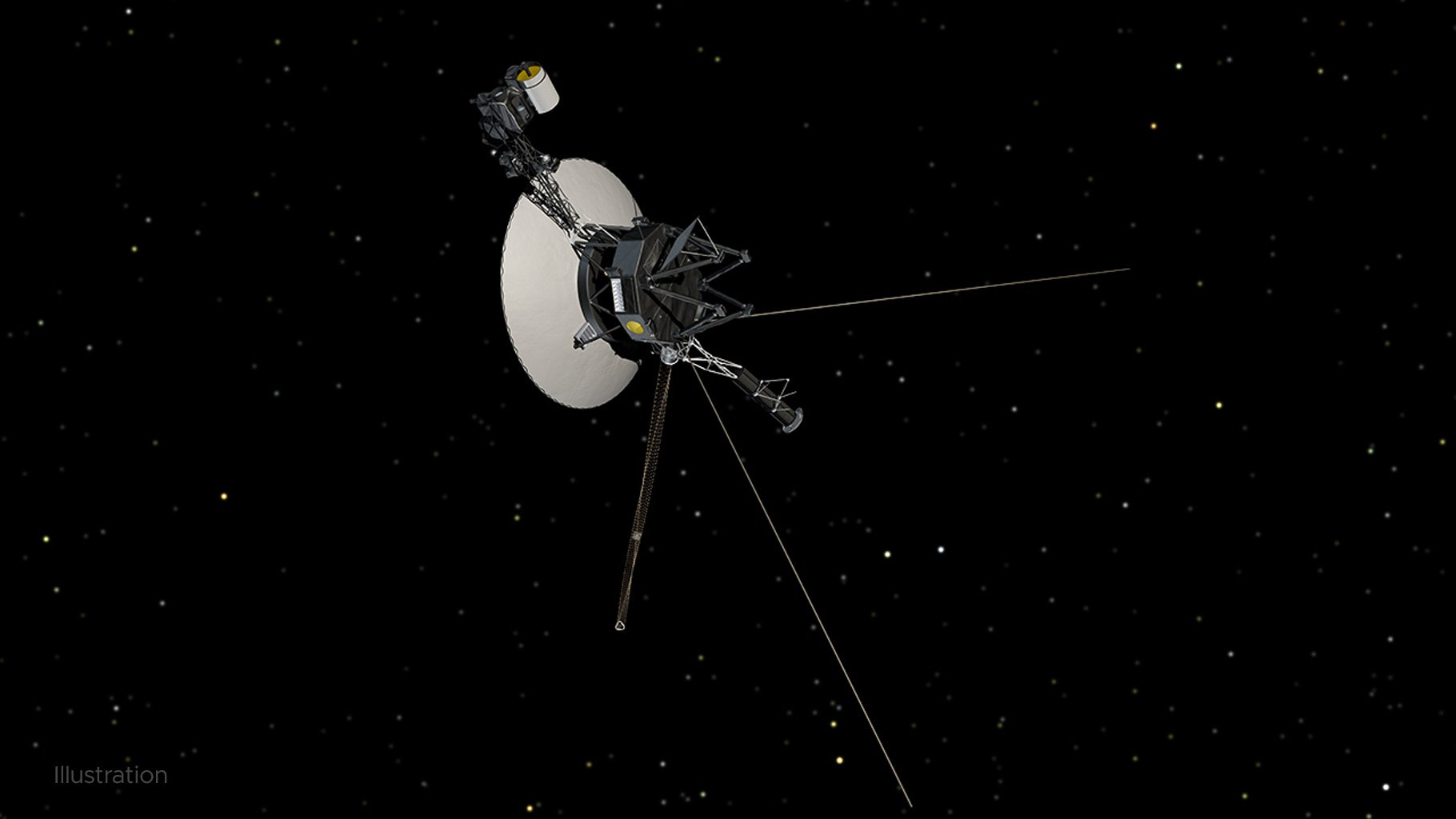 NASA's Voyager 1 probe, pictured here, along with its twin Voyager 2, has been exploring our solar system since 1977