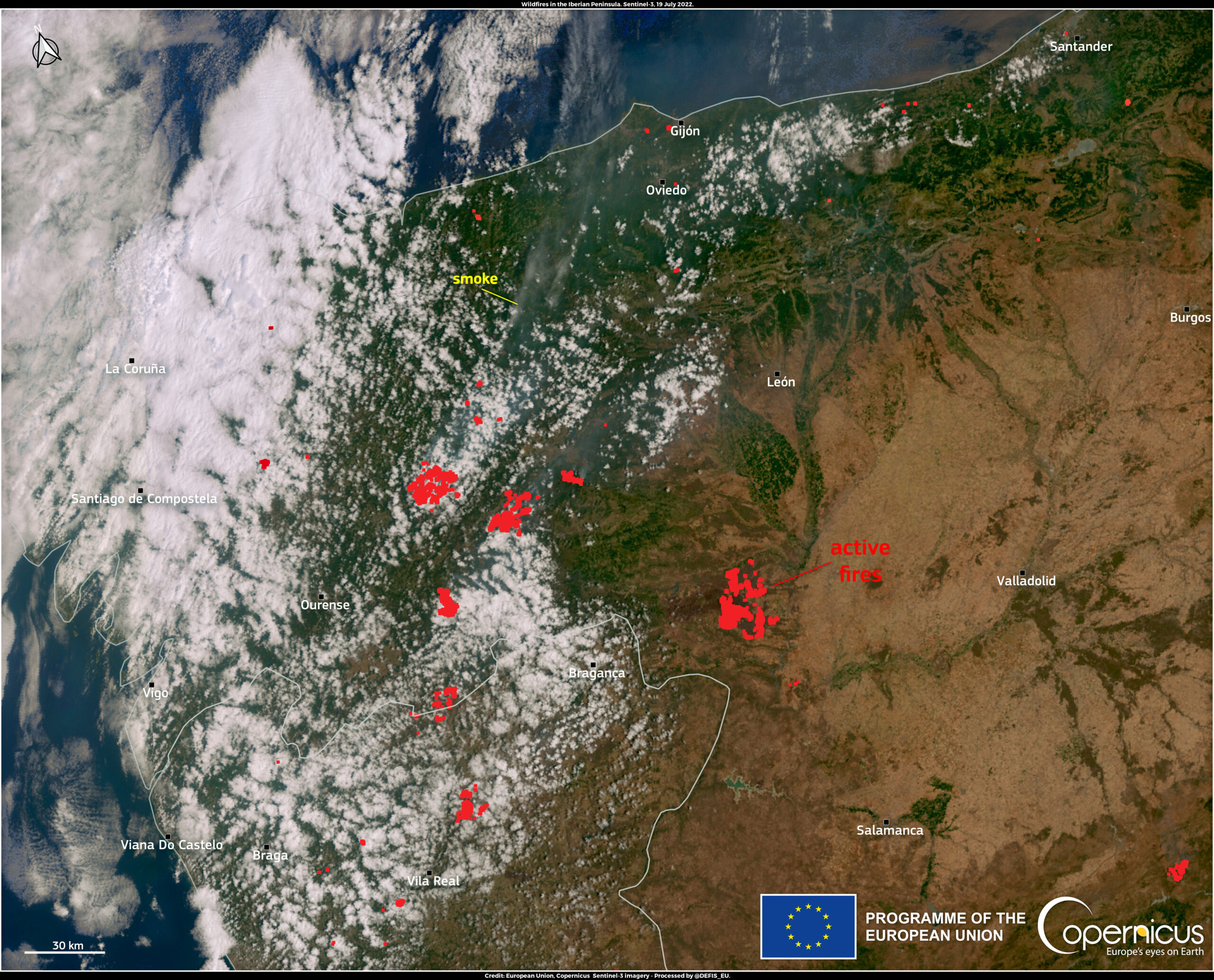 Wildfires avaging Western Europe