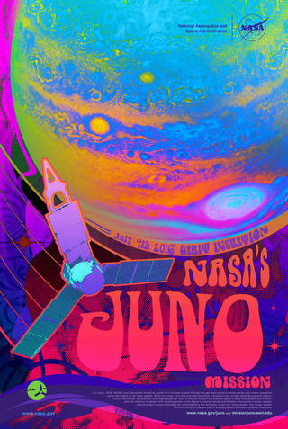 NASA’s groovy celebration of Juno’s five-year anniversary of its orbital insertion at Jupiter.