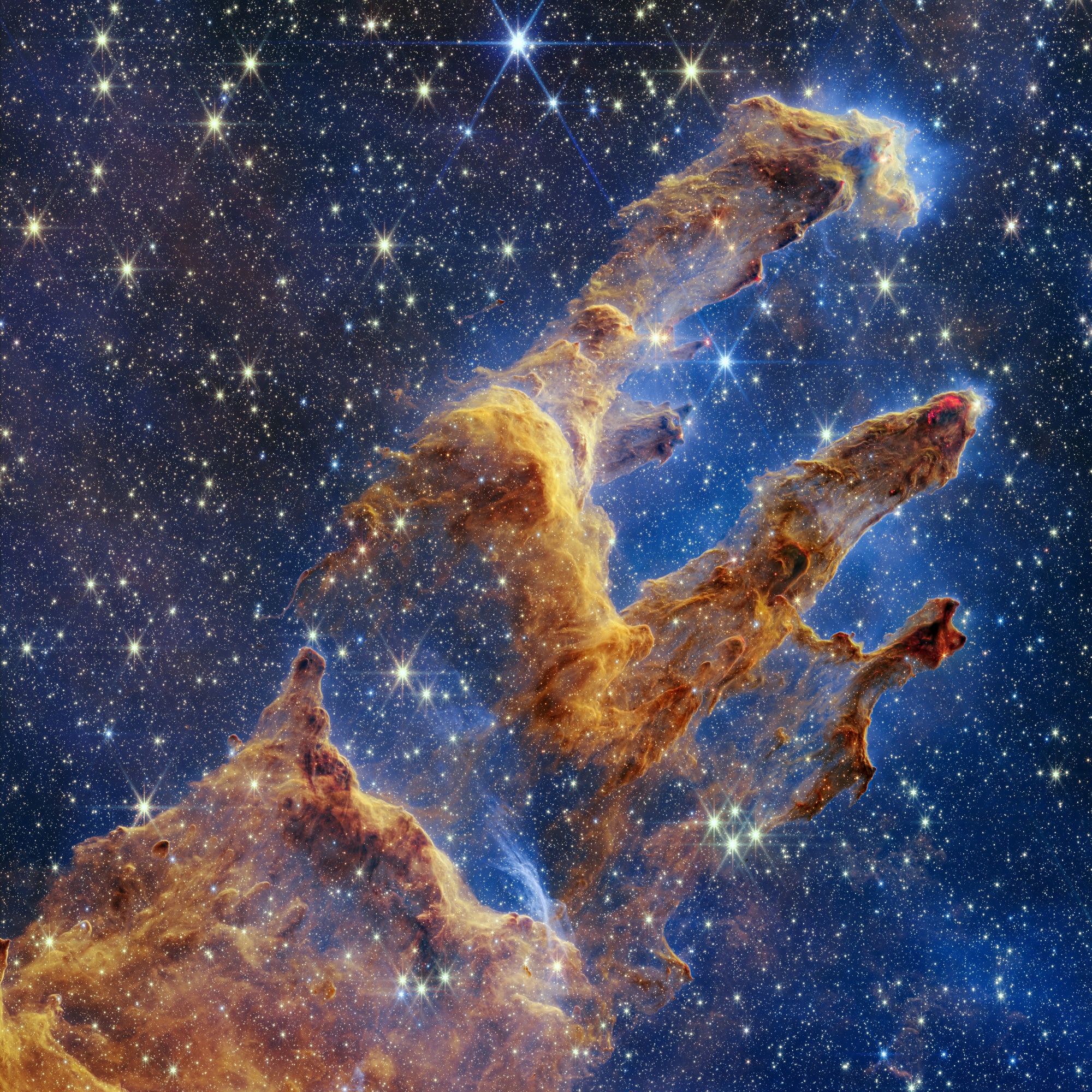 Image of the Eagle Nebula from the James Webb Space Telescope's NIRCam