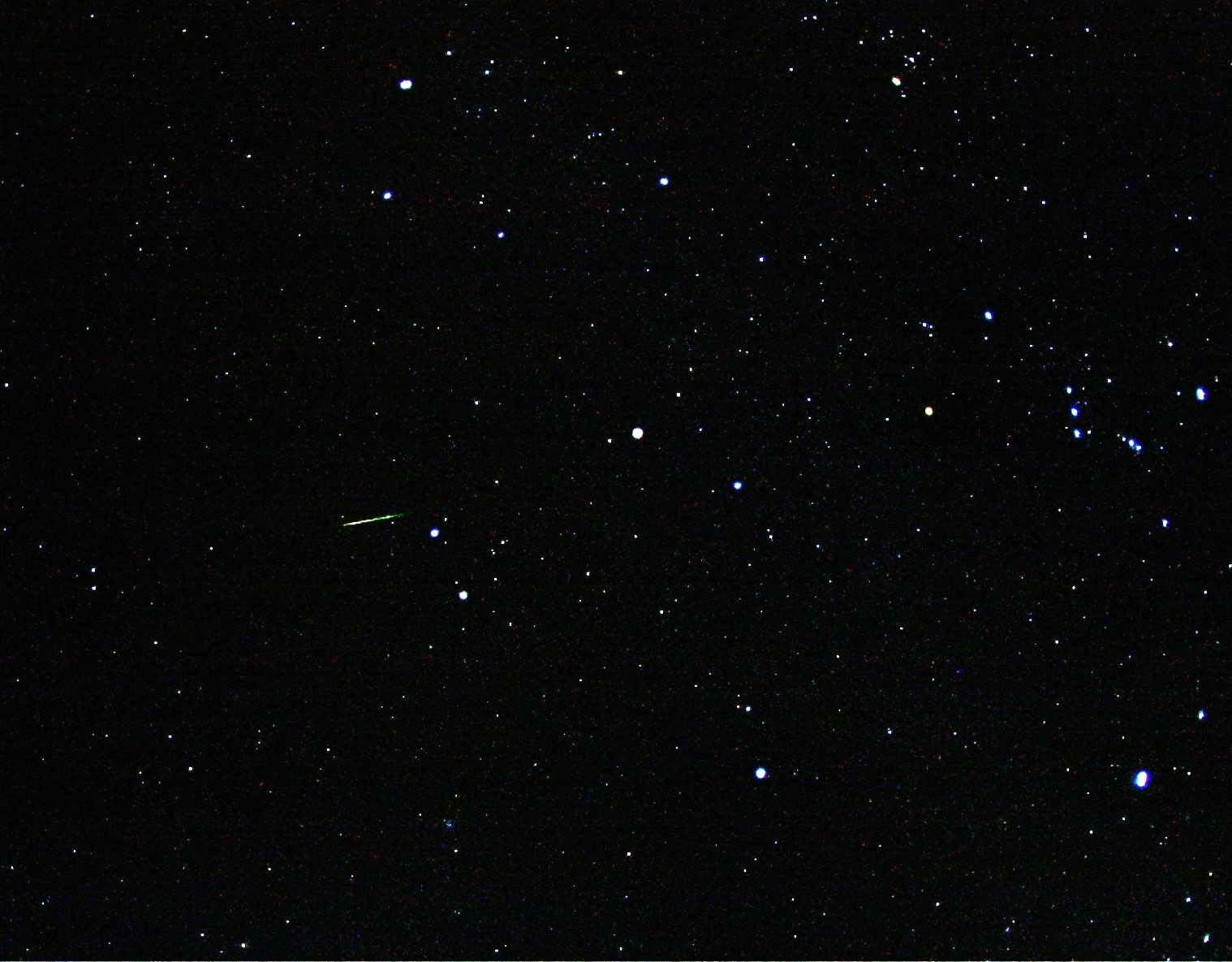 An Orionid to the left.