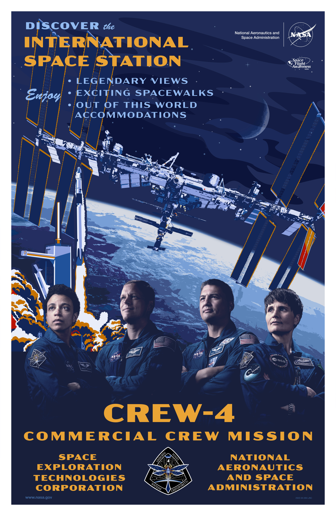 SpaceX Crew-4 promotional poster